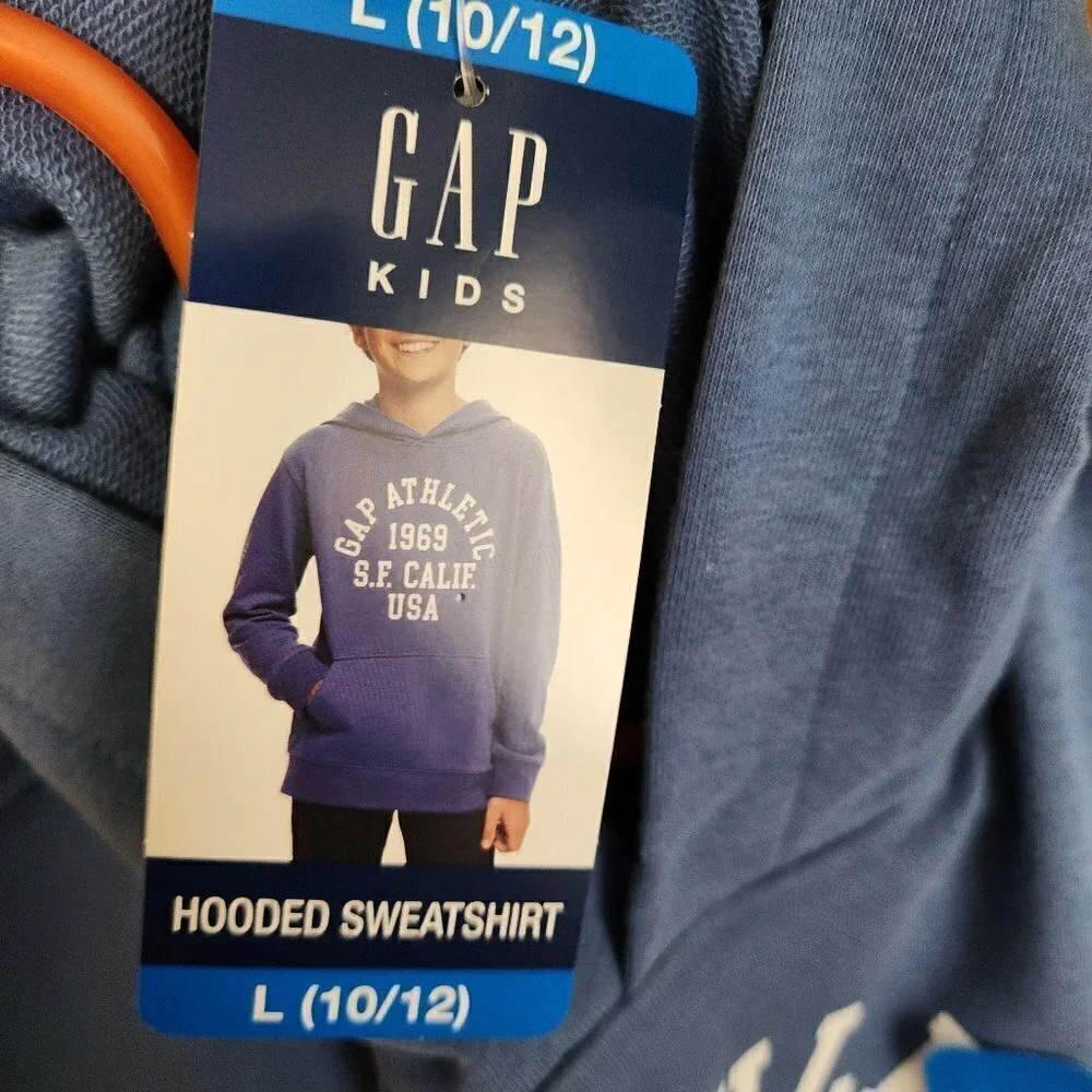 Gap Unisex Kid Size Blue 1969 San Francisco Logo Hooded Sweatshirt NWT